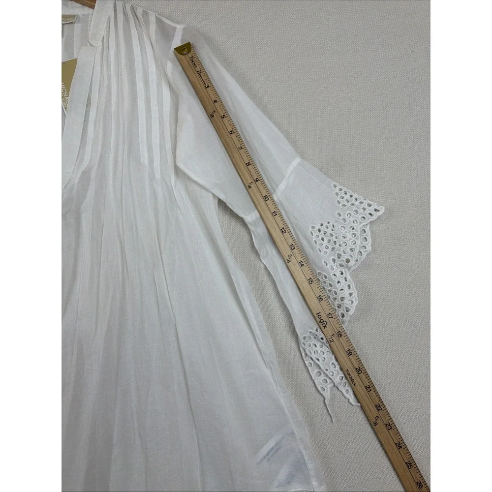 Michael Kors Eyelet Lace Tunic Dress Size S White Beach Cover-Up NWT (*defect)